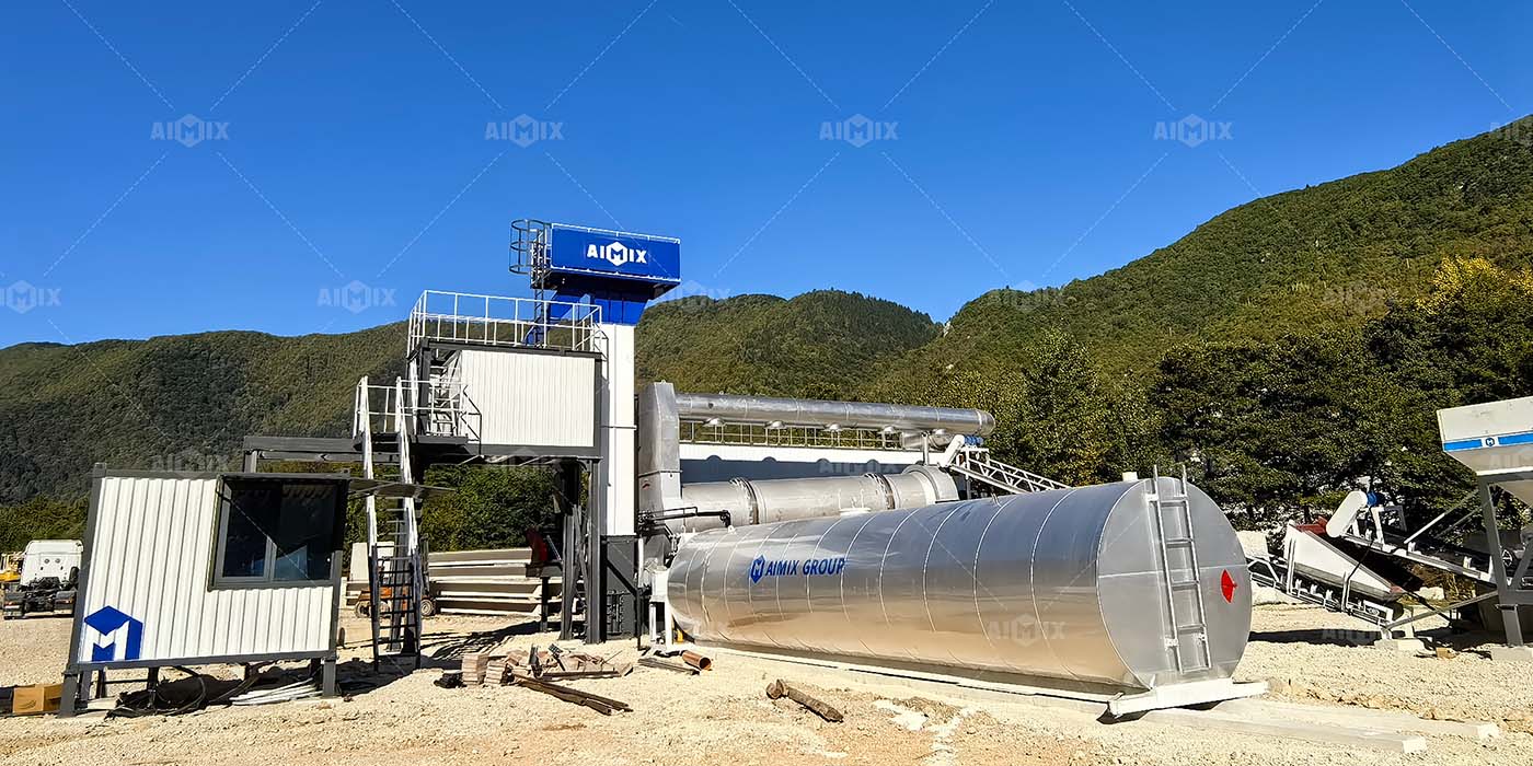 ALYT-80 mobile drum mix asphalt plant investment in Sarajevo, Bosnia and Herzegovina