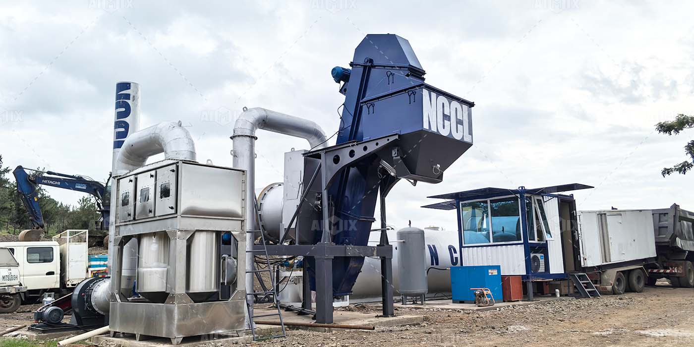 40 tph asphalt drum mixing plant in Fiji for road construction
