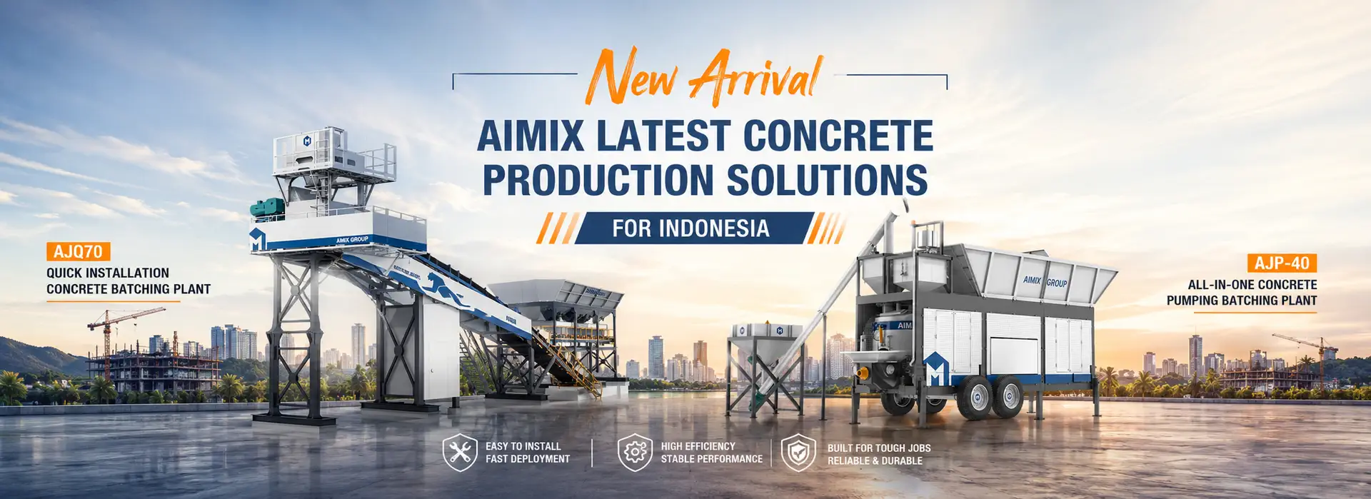 AIMIX New Arrival Concrete Solution for Batching plant in Indonesia