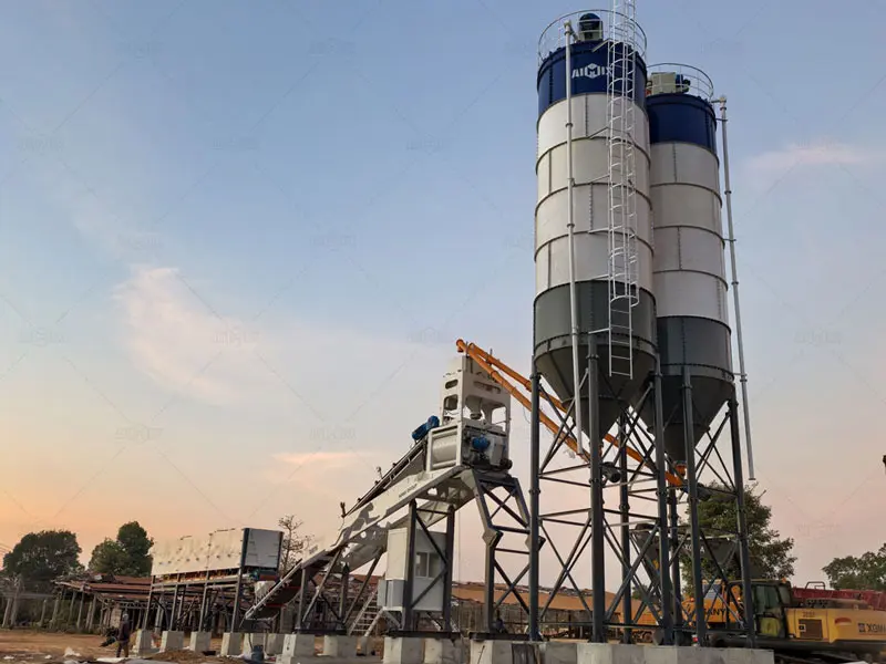 AJQ70 70 m³h Quick-Assembly Concrete Plant