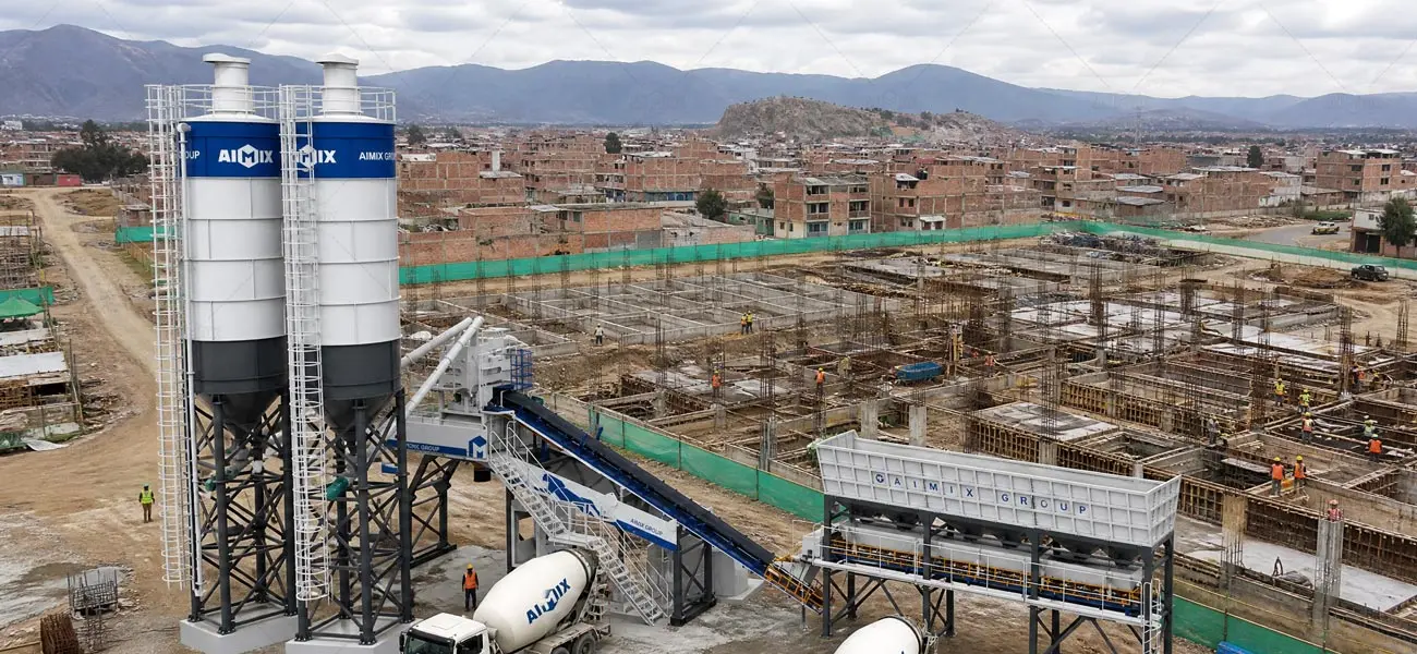 Modular Concrete Plant for a Housing Project